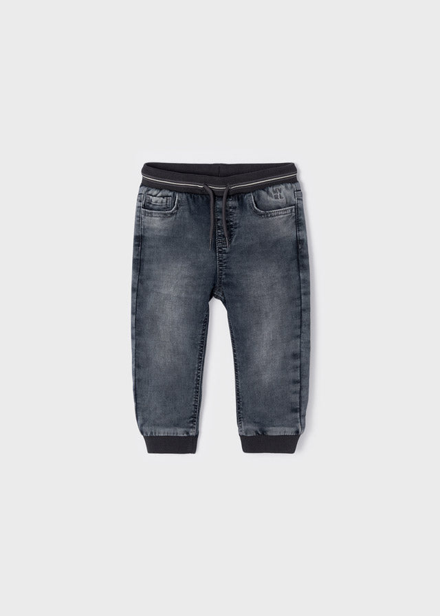 Grey Denim Joggers