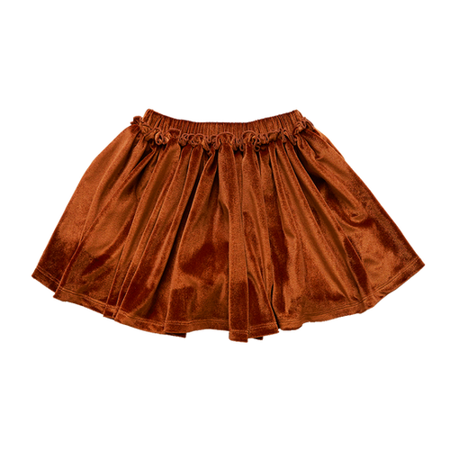 Burnt Orange Velour Gianna Skirt