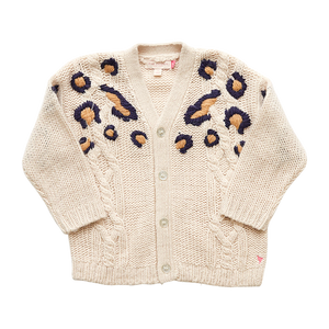 Cream Leopard Grandpa Sweater