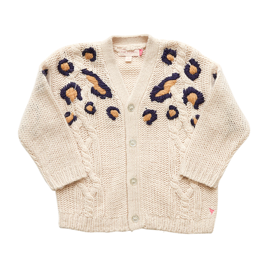 Cream Leopard Grandpa Sweater