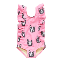 Load image into Gallery viewer, Katniss Pink Boston Terrier Suit