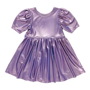 Dusty Purple Lamé Laurie Dress