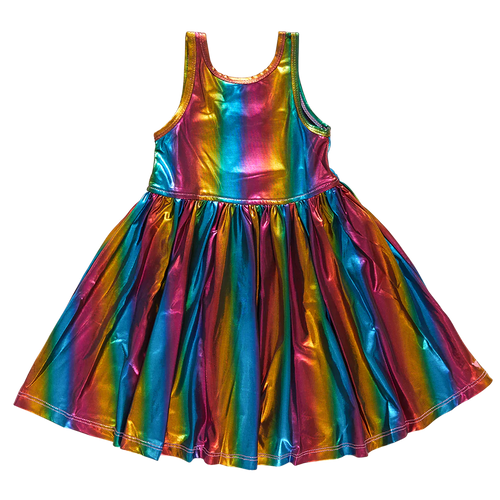 Liza Lame Dark Rainbow Dress