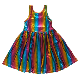 Liza Lame Dark Rainbow Dress
