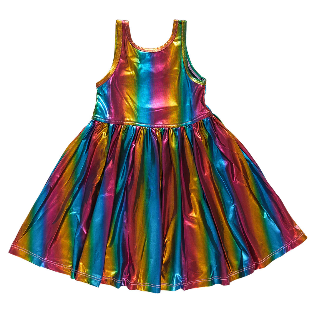 Liza Lame Dark Rainbow Dress