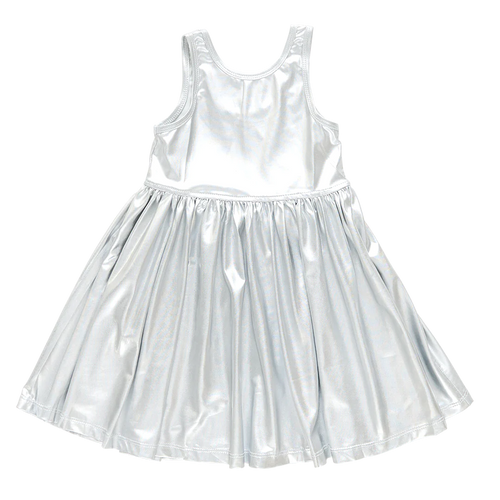 Silver Liza Lamé Dress