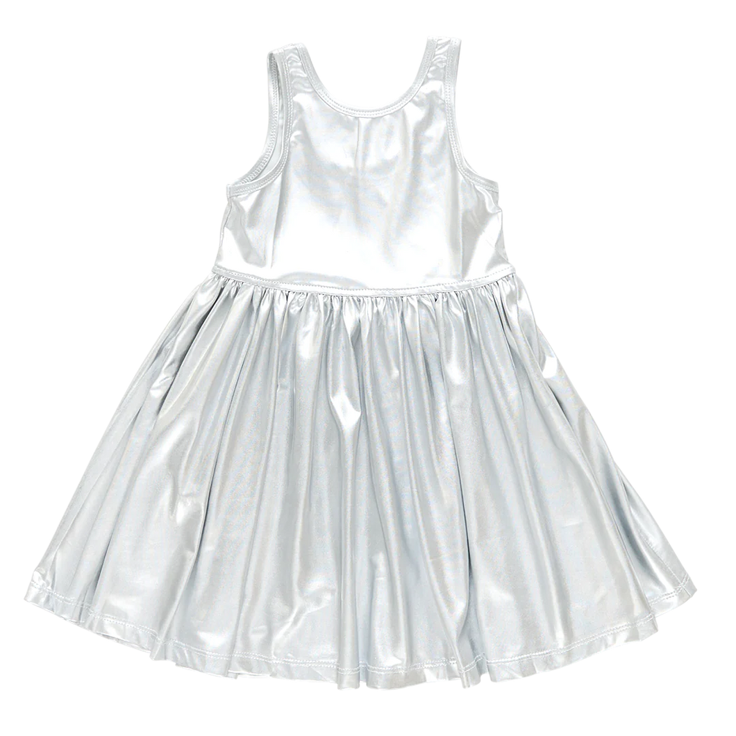 Silver Liza Lamé Dress