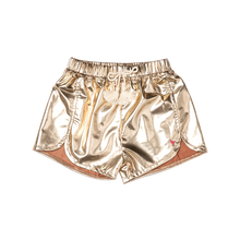 Load image into Gallery viewer, Millie Gold Metallic Short
