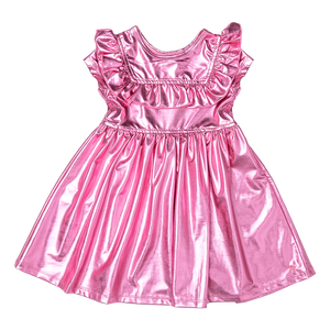 Quinn Lame Blush Pink Dress