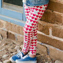 Load image into Gallery viewer, Antique White Hearts Organic Legging