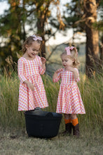 Load image into Gallery viewer, Bright Gingham Autumn Dress
