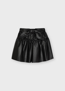 Faux Leather Skort