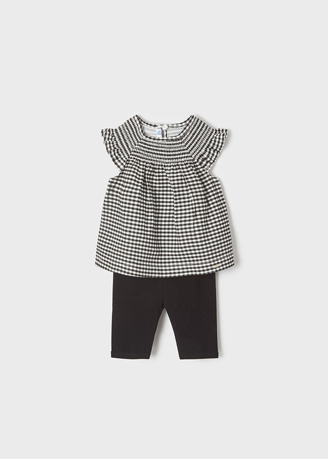 Black Plaid Baby Set