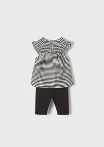 Black Plaid Baby Set