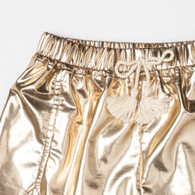 Load image into Gallery viewer, Millie Gold Metallic Short