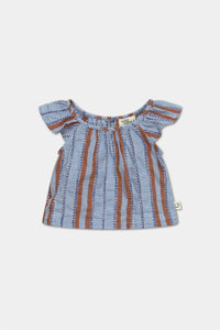 Striped Denim Baby Blouse