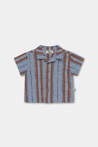 Striped Denim Baby Shirt