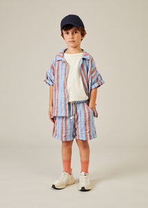 Striped Denim Button Down Shirt