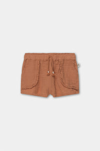 Teracotta Gauze Frill Short