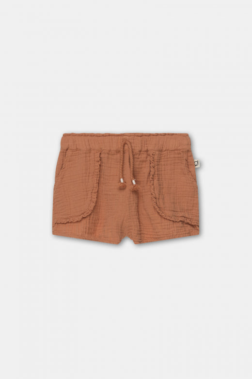 Teracotta Gauze Frill Short
