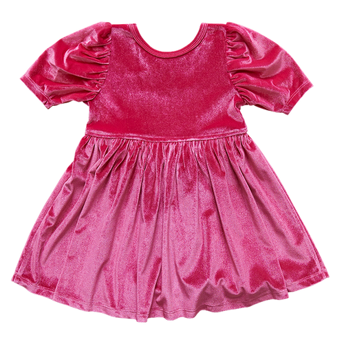 Berry Velour Laurie Dress