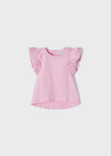 Load image into Gallery viewer, Pink Ruffled Sleeve Baby Shirt