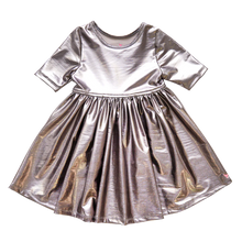 Load image into Gallery viewer, Silver Lamé Steph Dress