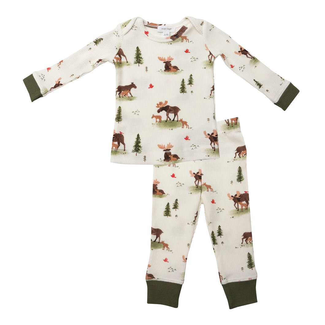 Moose Thermal Two Piece Pajama Set