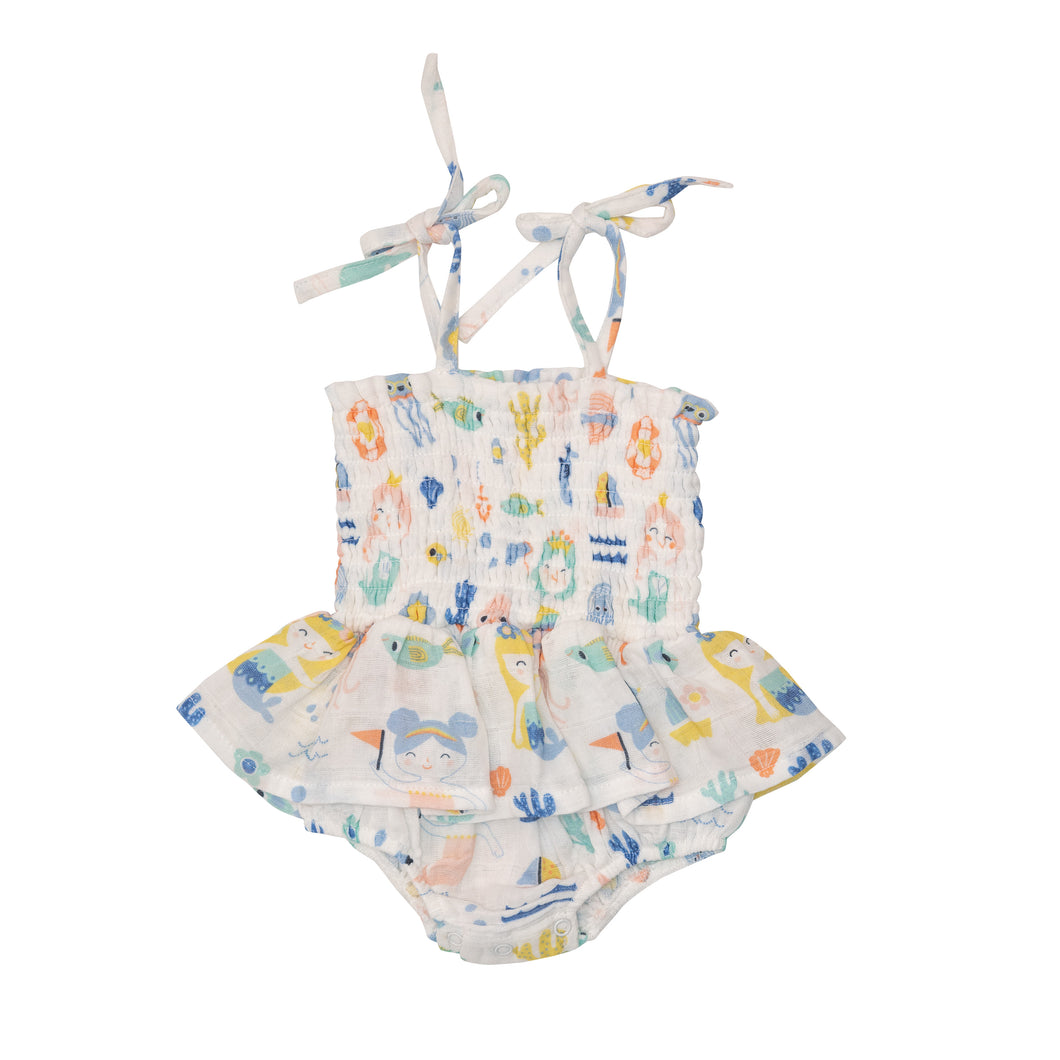 Sea U Mermaids Smocked Bubble With Skirt