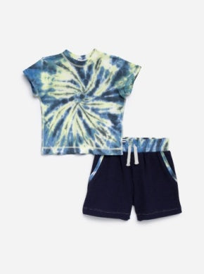Swirled Tie Dye Short Sleeve Set