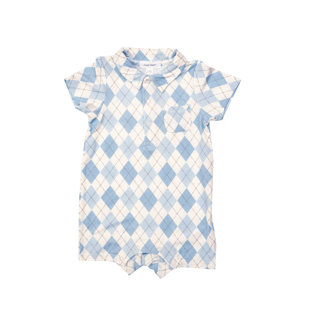 Argyle Blue Polo Shortie