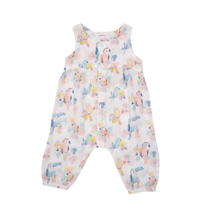 Neopolitan Birds Snap Front Romper