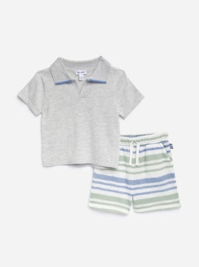 Cali Short Sleeve Polo Baby Set