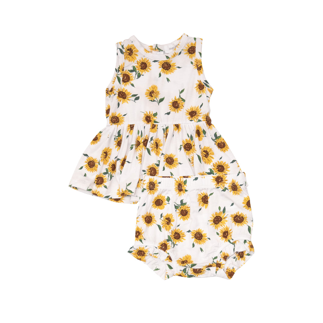 Sunflower Ditsy Peplum Tank & Bloomer Set