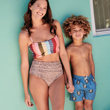 Load image into Gallery viewer, Women&#39;s Courtney Multi Stripe Swim Top